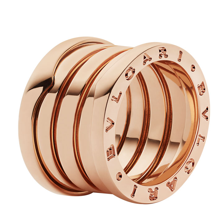 B.zero1 four-band ring in 18 kt rose gold AN856732 KC6MLL