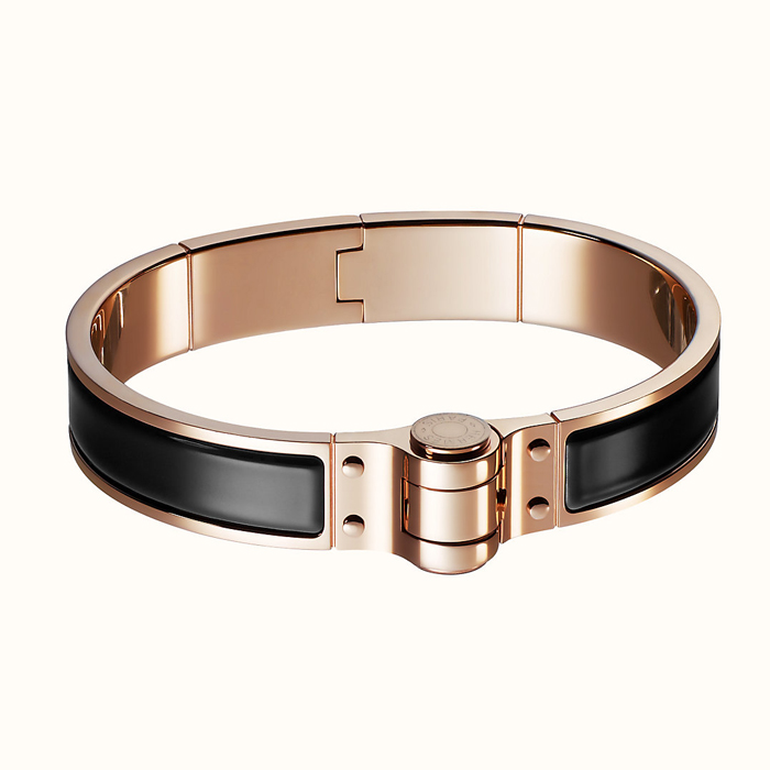 エルメス HERMES BRACELET レディースブレスレット 510001FO-O ROSE GOLD NOIR BLACK