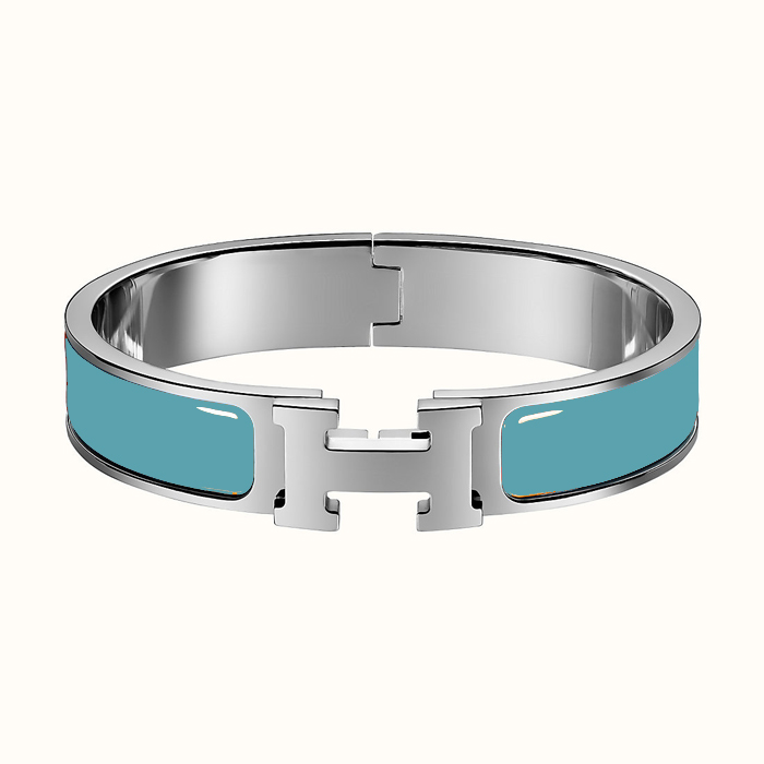 HERMES BRACELET エルメス ブレスレット H700001FP SILVER BLEU DU NORD PM