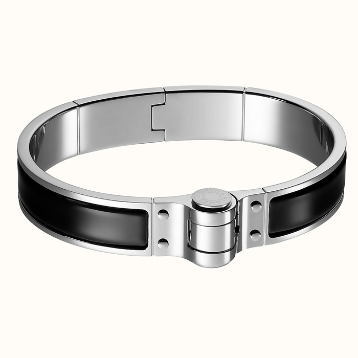 HERMES BRACELET エルメス ブレスレット H510001FP01M SILVER NOIR BLACK