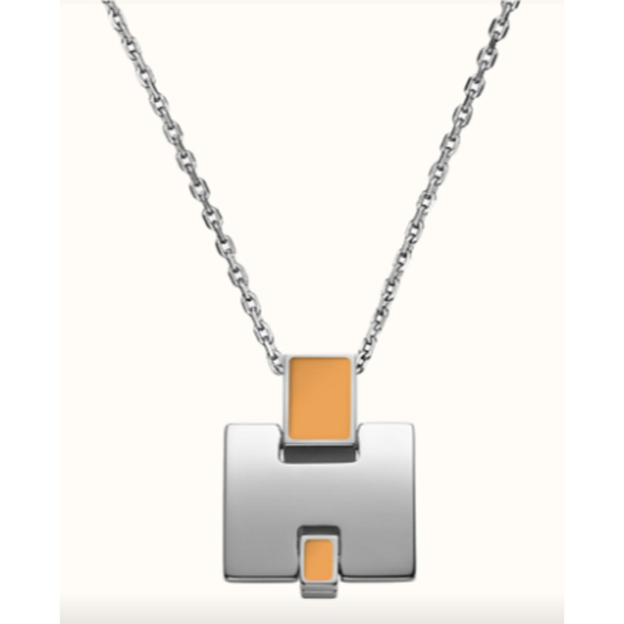 HERMES PENDANT エルメス ペンダント H146201FP-O SILVER ORANGE GRAFFITIS