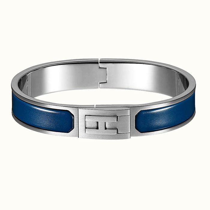 HERMES BRACELET エルメス ブレスレット H703201FB3FT5 SILVERMAT Bleu De Biarritz Mat