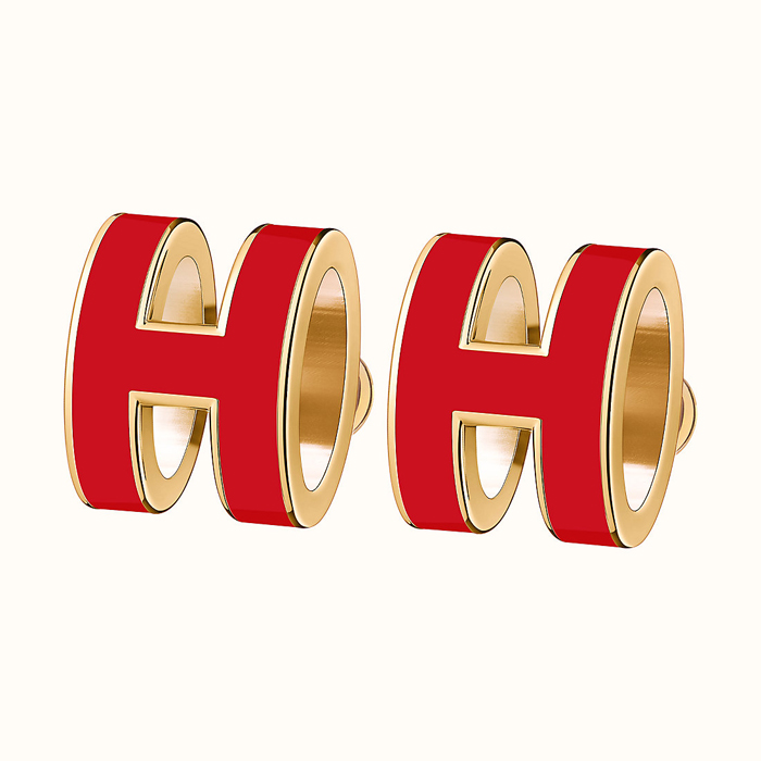 HERMES BRACELET エルメスブレスレット H608001F GOLD Rouge Vif