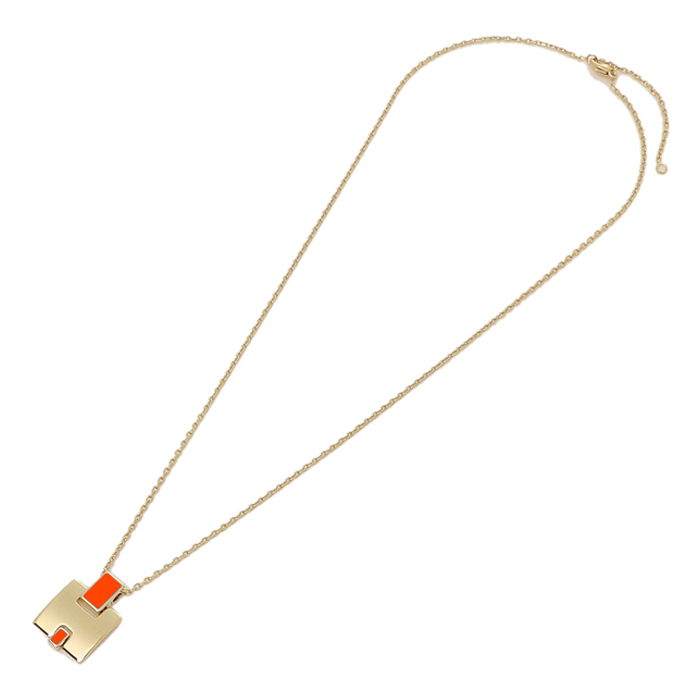 HERMES PENDANT エルメス ペンダント H146201F-O GOLD ORANGE GRAFFITIS