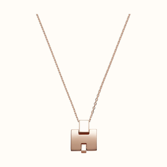 エルメス HERMES PENDANT レディースペンダント H146201FO-O ROSE GOLD BLANC