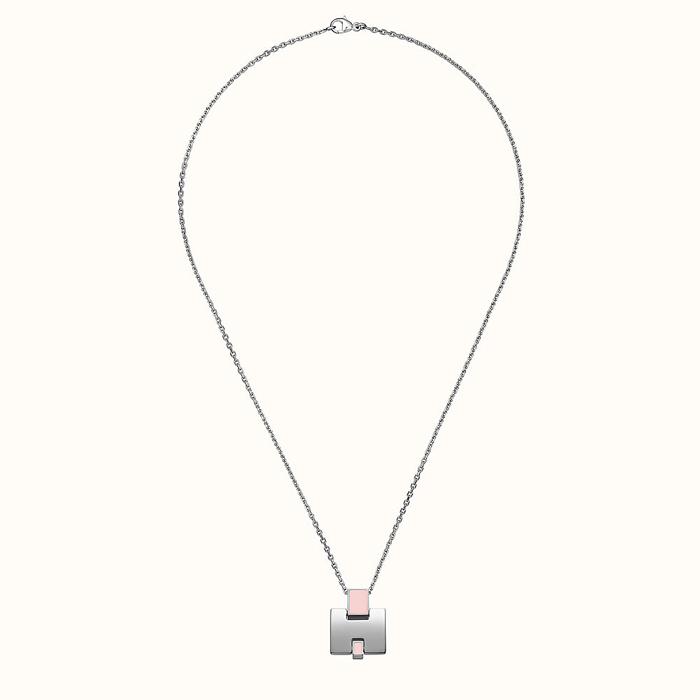 HERMES PENDANT エルメス ペンダント H146201FP85 SILVER Rose Drag?e