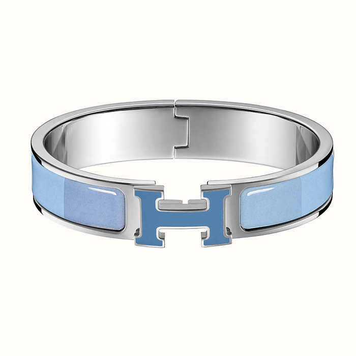 HERMES BRACELET エルメス ブレスレット H700007FP6KPM SILVER Rainbow Bleu