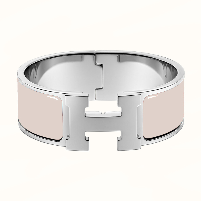 エルメス HERMES BRACELET レディースブレスレット H300001FP SILVER Beige Rose GM