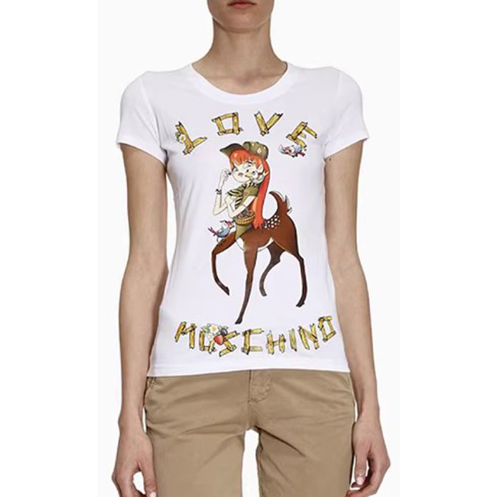 モスキーノ MOSCHINO LADIES T-SHIRT レディース T シャツ W4B193R E1698 A00