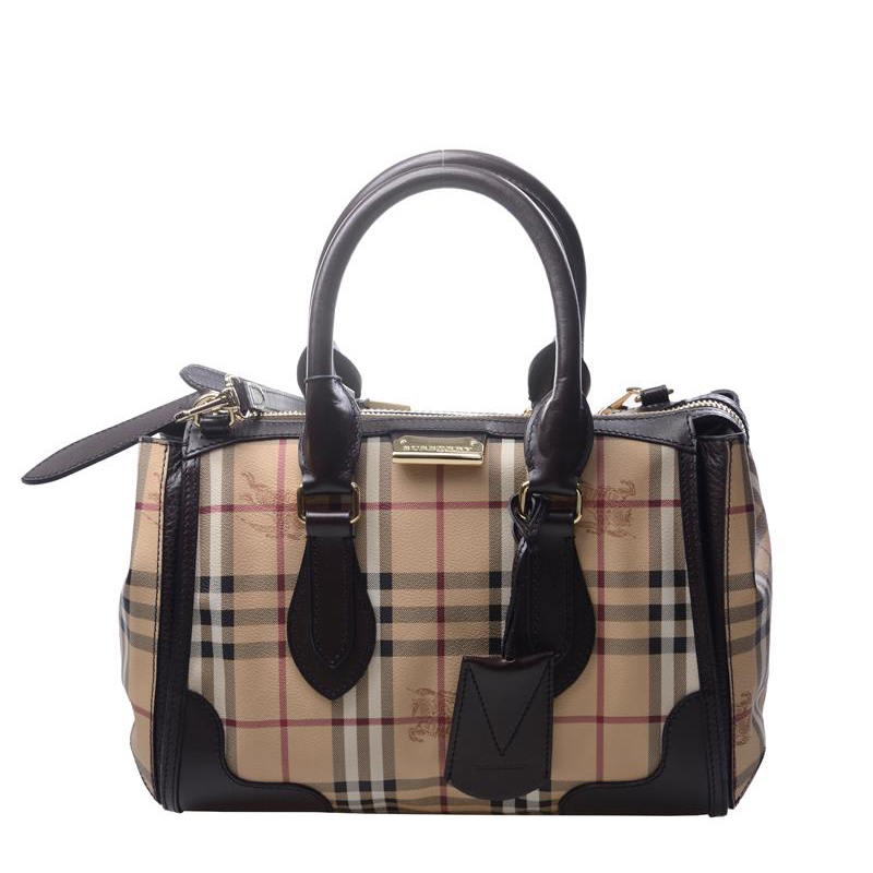 バーバリーBURBERRY レディース チェック ハンドバッグ 3870759 2070T CHOCO