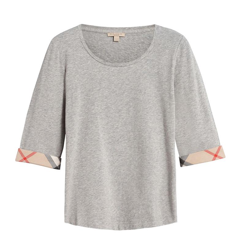 バーバリーBURBERRY レディース グレー Tシャツ 3886952 05000 PALE-GREY-M