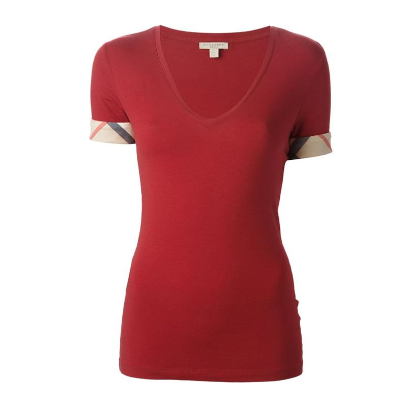 バーバリーBURBERRY レディース レッド Tシャツ 3929552 60980 LACQUER-RED