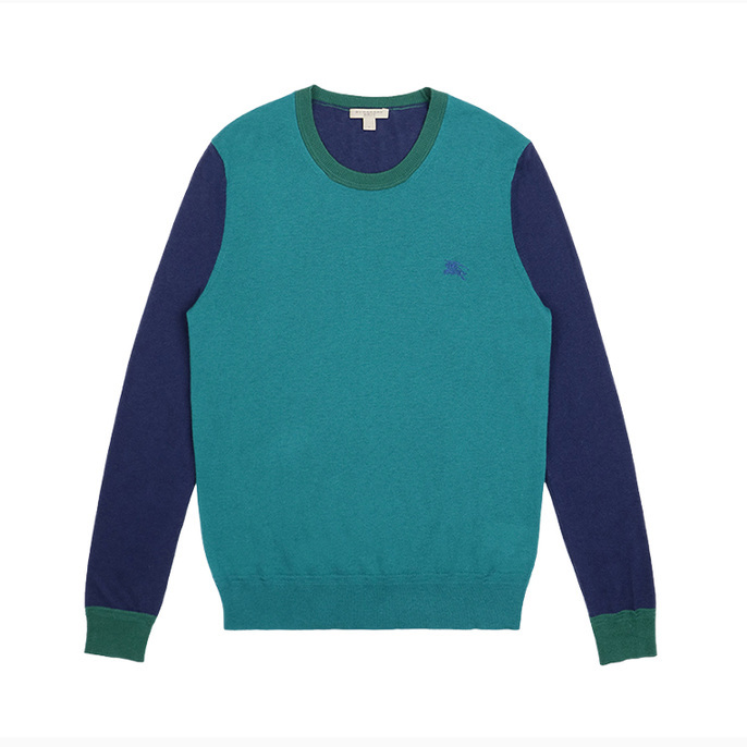 バーバリーBURBERRY メンズ ミックスカラー ニット セーター 3930019 40660 TEAL-BLUE