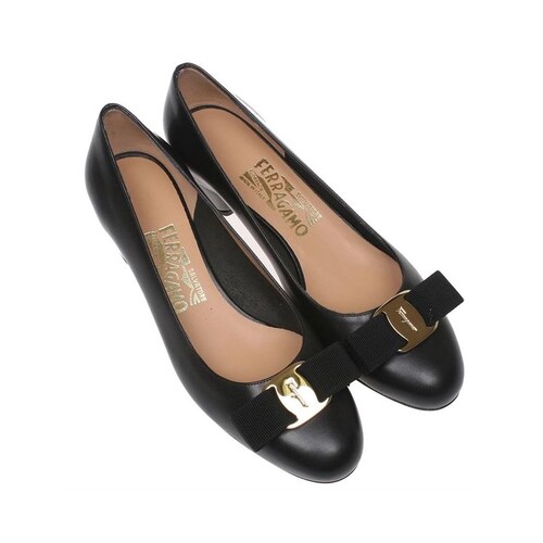 FERRAGAMO LADY SHOES シューズ 0427344 VARA NERO