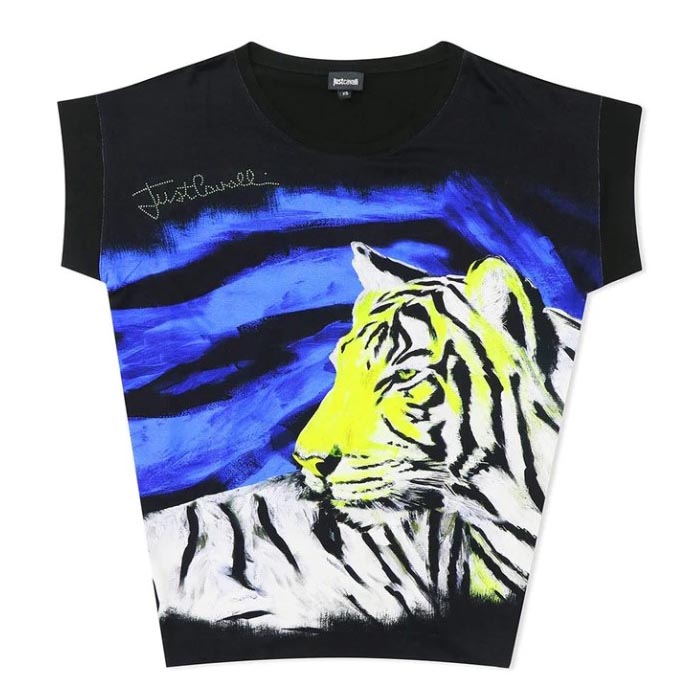 JUST CAVALLI LADIES T-SHIRT ジャスト カヴァリ レディース T シャツ S02GC0173 N20597 900