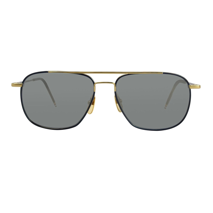 THOM BROWNE SUNGLASSES サングラス TB 103 C NVY GLD Blue / Bronze Lens Mirror Sunglasses