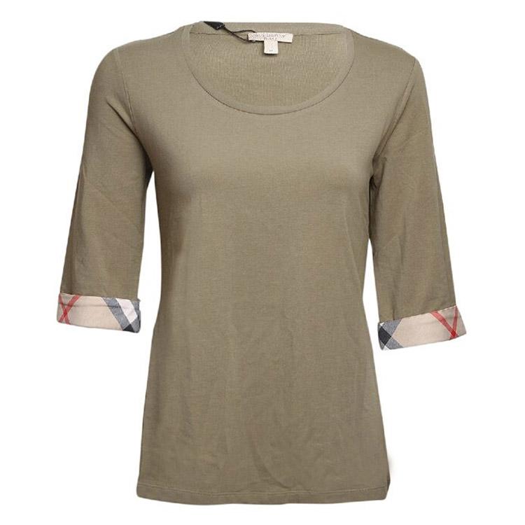 バーバリーBURBERRY レディース グリーン Tシャツ 3964019 33430 PALE-KHAKI-G