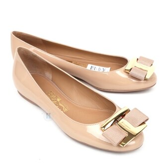 FERRAGAMO LADY SHOES シューズ 0594549 NINNA NEW-BISQUE