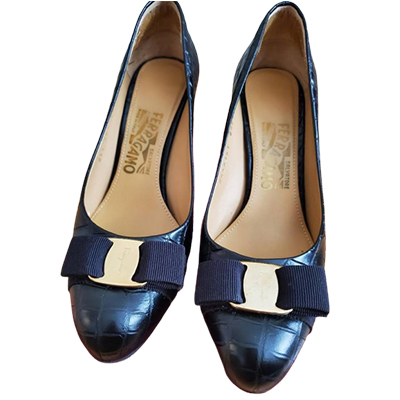 FERRAGAMO LADY SHOES シューズ 0597795 PIMPA NERO