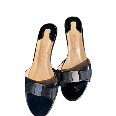 FERRAGAMO LADY SHOES シューズ 0617096 MADIA NERO