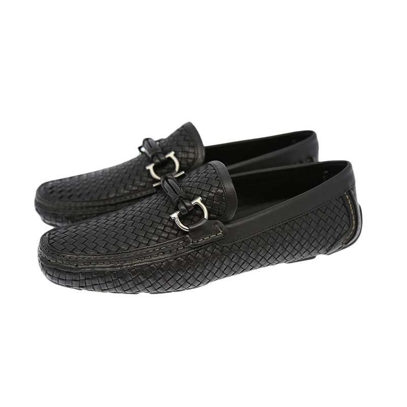 フェラガモ FERRAGAMOメンズ ビジネス レザーシューズ クラシック シューズ 0570446 ROUND NERO