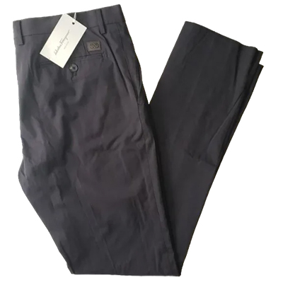 FERRAGAMO MEN'S  TROUSERS  ズボン 14-2675 0632075 NAVY